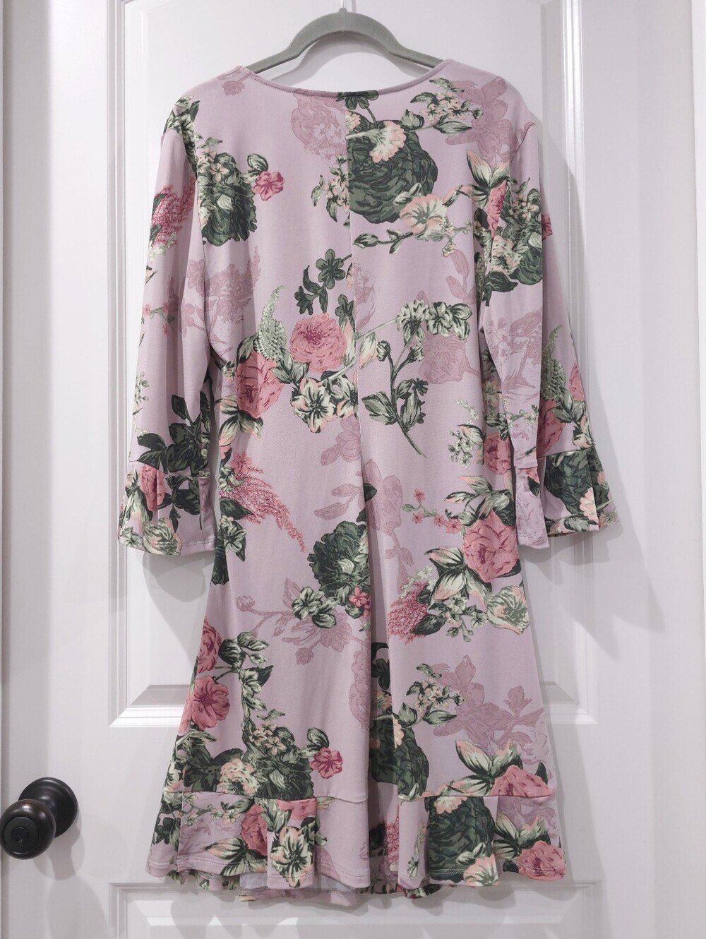Bcbgeneration Floral Faux Wrap Ruffle Dress | Garden Party Cocktail Style - Picture 12 of 14